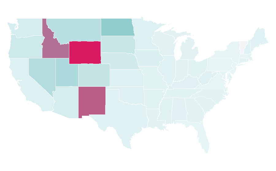 Affinity by region — Mountain West Conference, United States