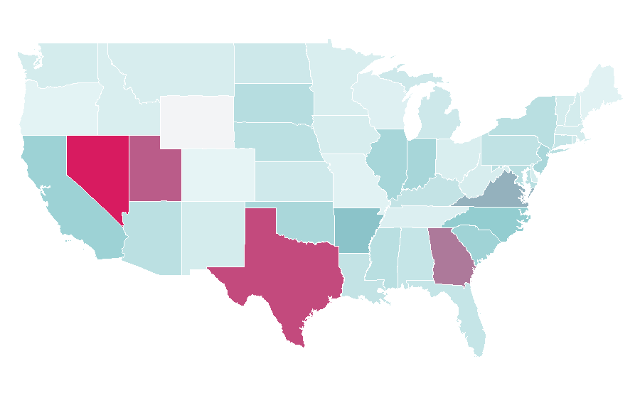 Affinity by region — Mouse (computing), United States