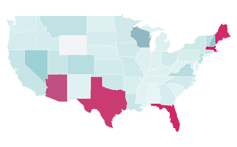 Affinity by region — Moxie, United States