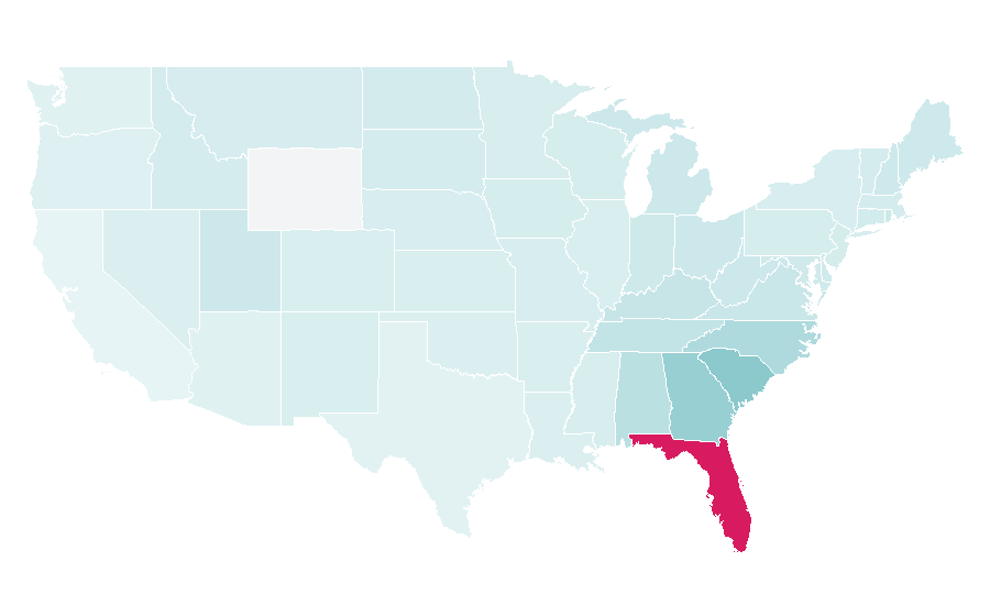 Affinity by region — MS Explorer of the Seas, United States