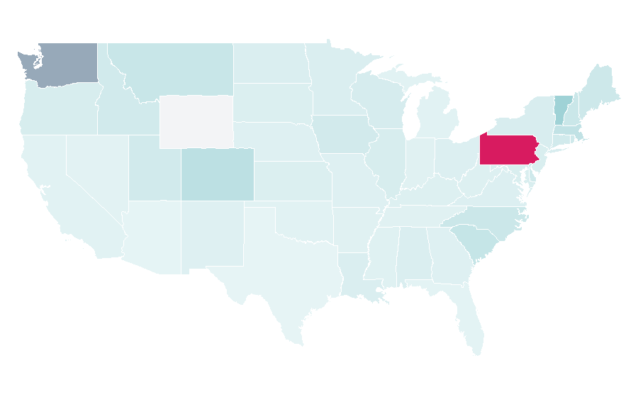 Affinity by region — Mt. Joy, United States
