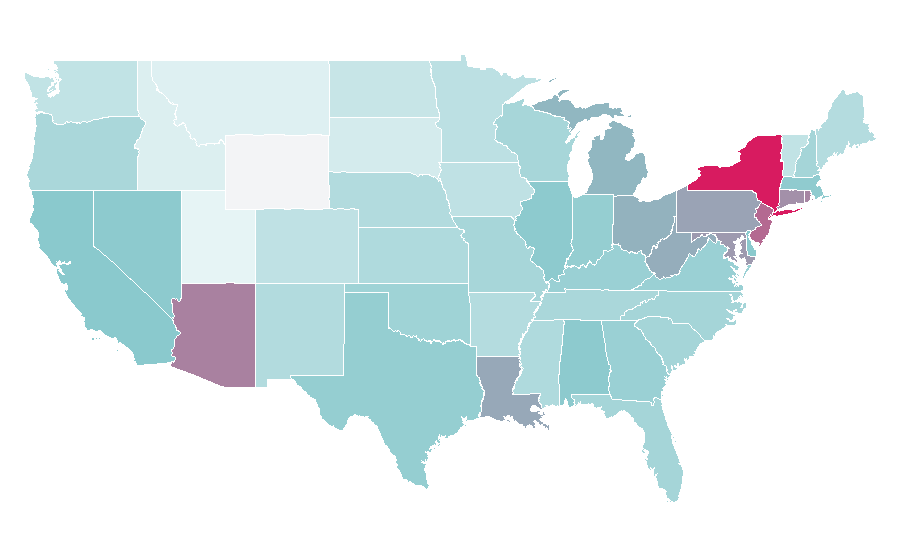 Afinidad por región — MTV, Estados Unidos
