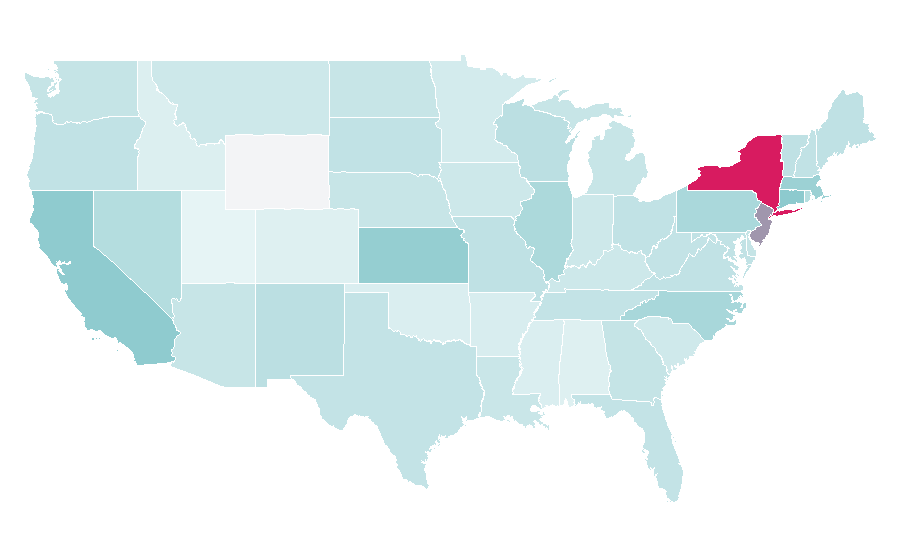 Affinity by region — MTV Video Music Award, United States