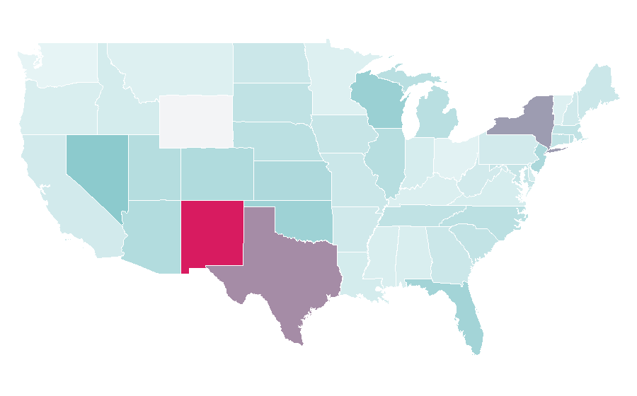 Affinity by region — Muenster cheese, United States