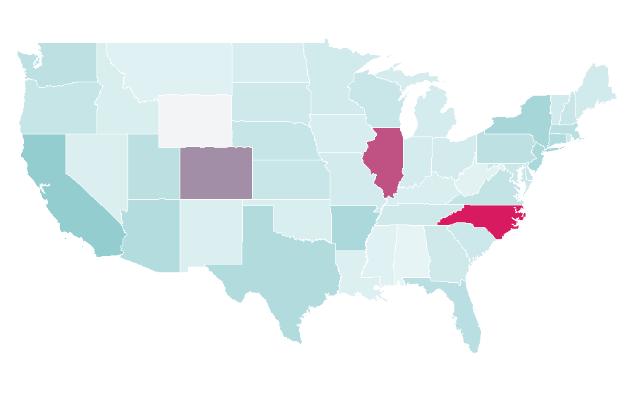 Affinité par région — Mug, États-Unis