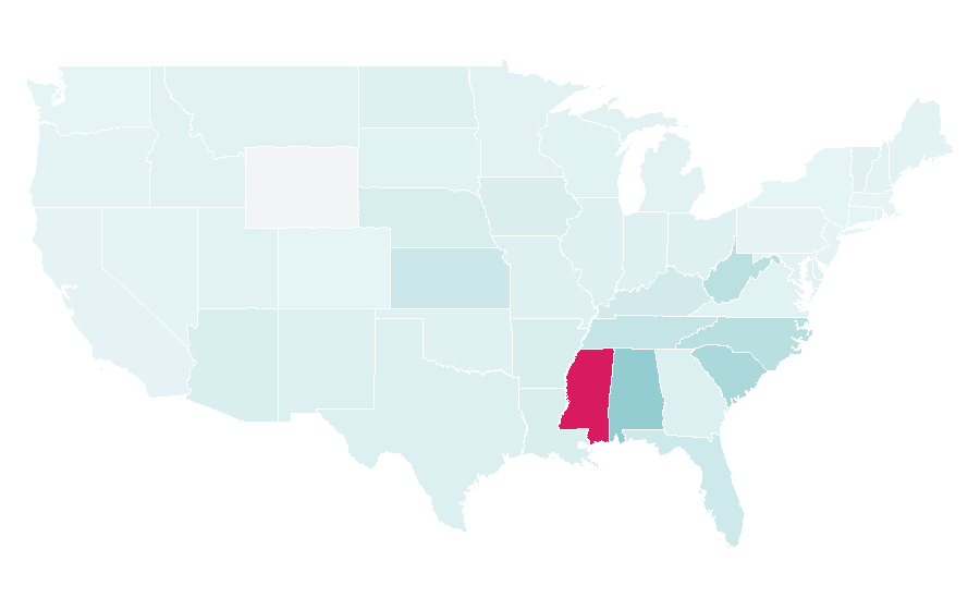 Affinity by region — Mugshot, United States