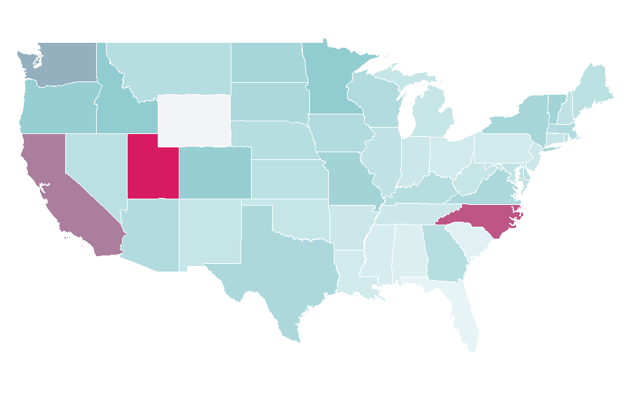 Affinity by region — Multi-level marketing, United States