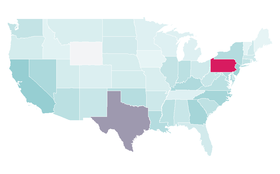 Affinity by region — Multiverse (DC Comics), United States