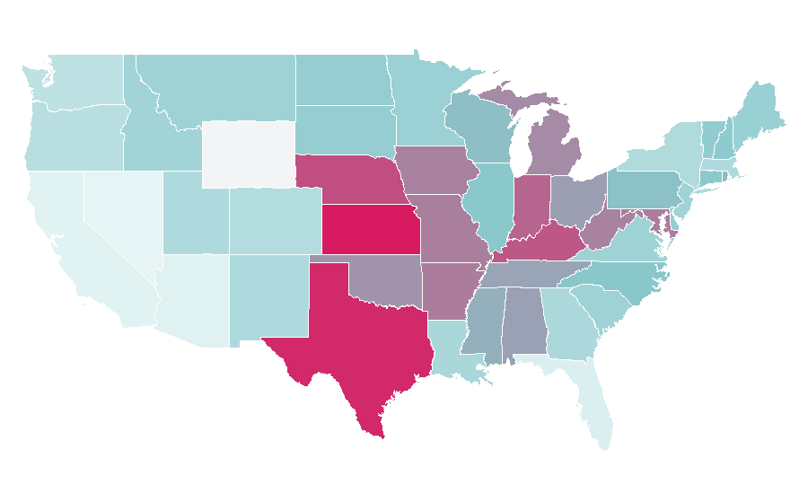 Affinity by region — Mum (deodorant), United States