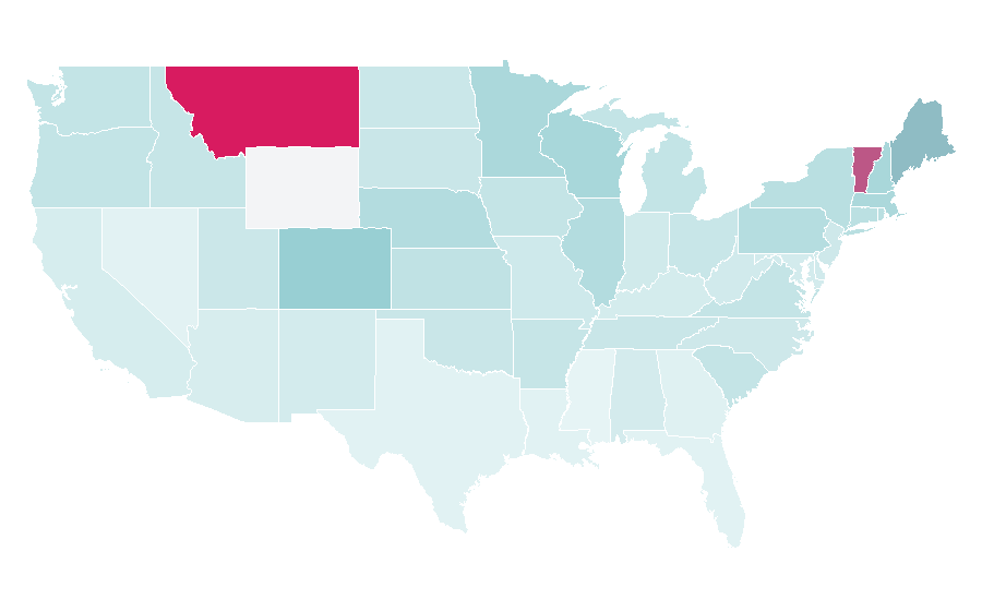 Affinity by region — Mumford & Sons, United States