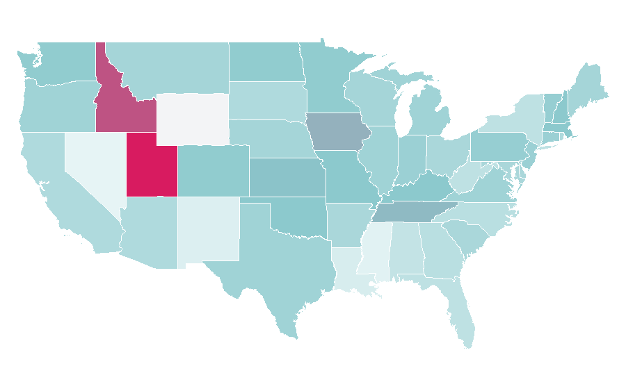 Affinity by region — Murder Mysteries, United States
