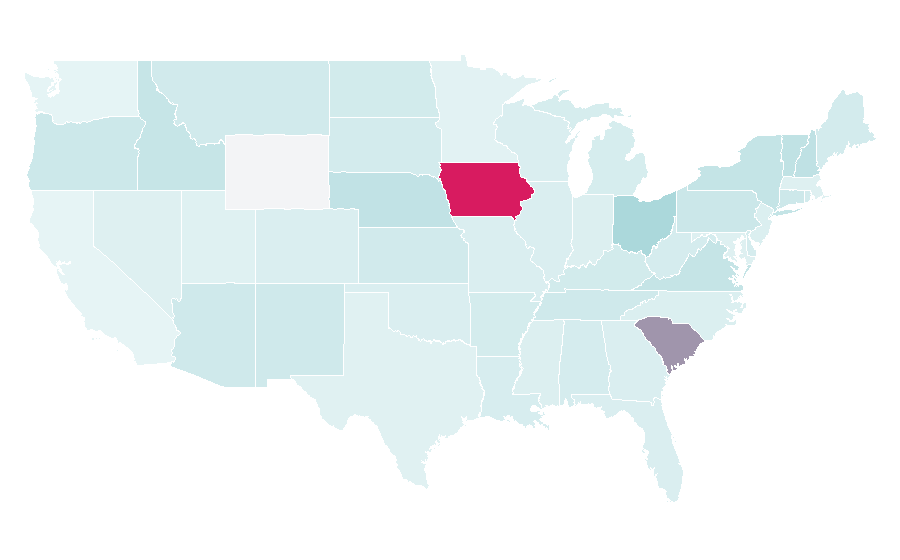 Affinität nach Region — Muscle & Fitness, USA