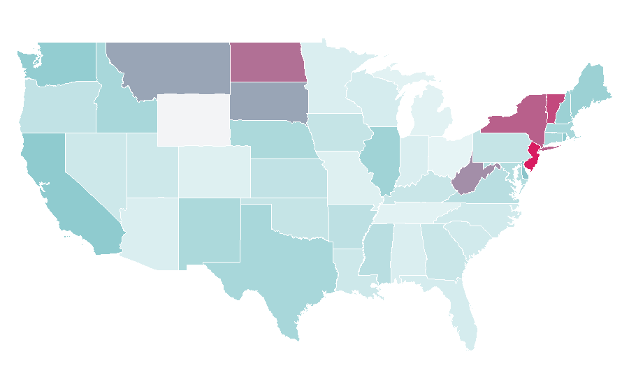 Affinity by region — Music of Bollywood, United States