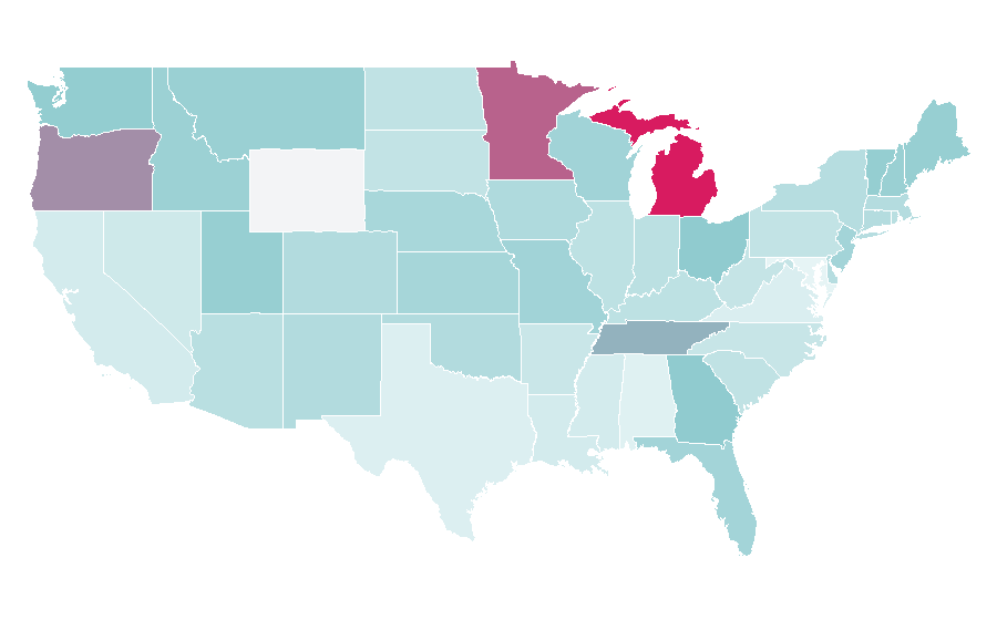 Affinity by region — Must Love Dogs, United States