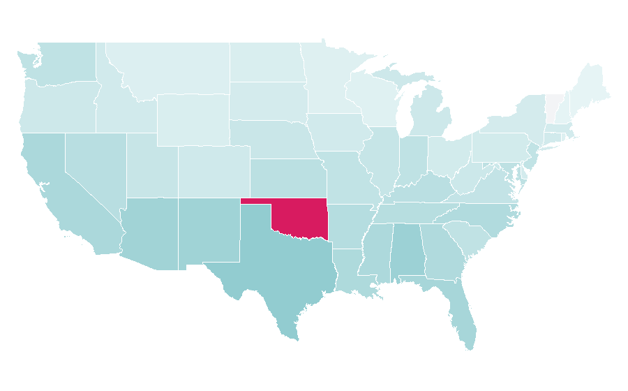 Affinity by region — Mustang, United States