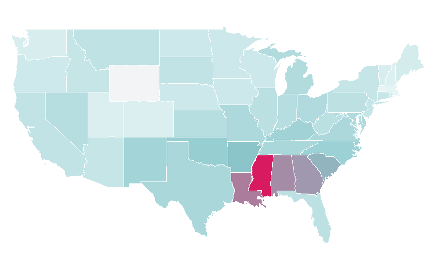 Affinity by region — Mute, United States