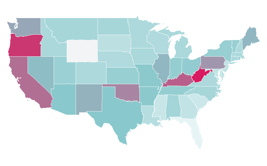 Affinity by region — My Bloody Valentine (band), United States