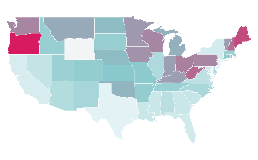Affinity by region — My Cat from Hell, United States