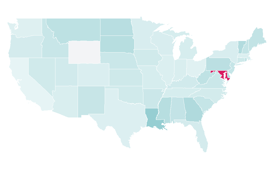 Affinity by region — My Name Necklace, United States