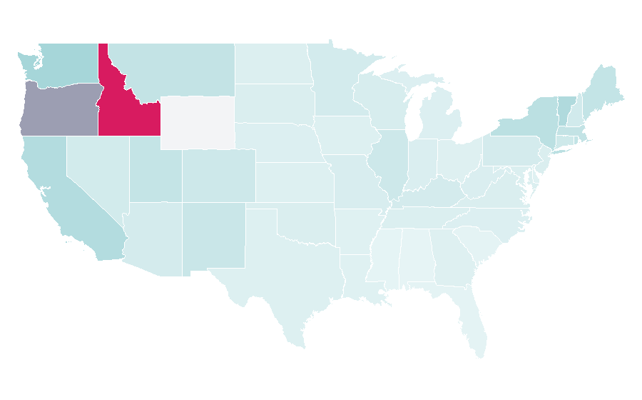 Affinity by region — My Own Private Idaho, United States