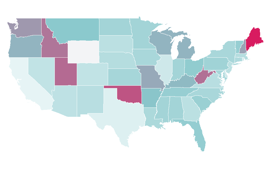 Affinity by region — MyHeritage, United States