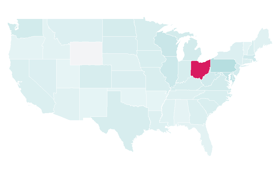 Affinity by region — Myles Garrett, United States