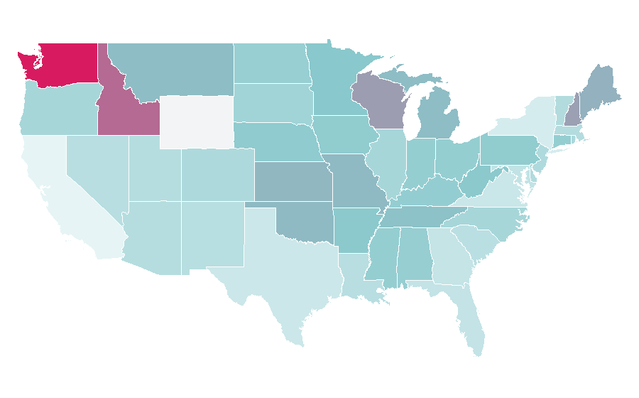 Affinity by region — Myles Kennedy, United States