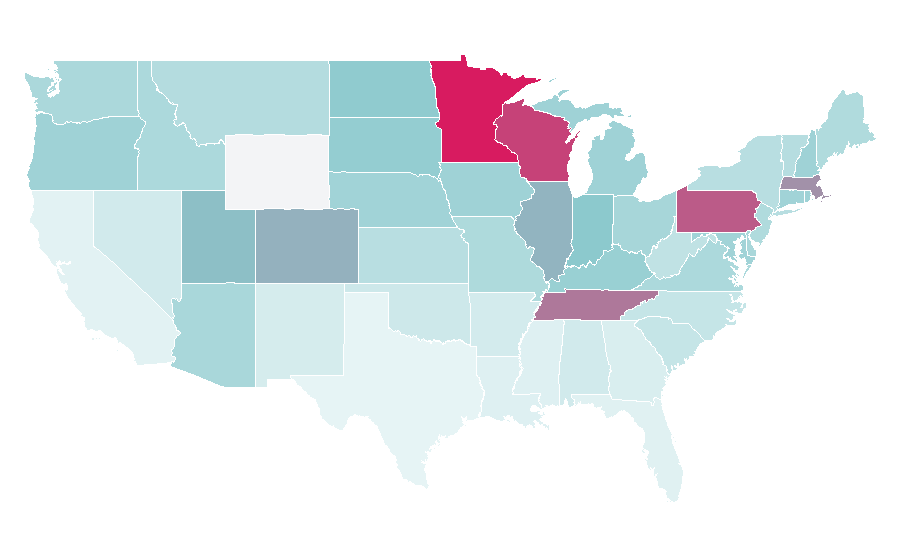 Affinity by region — Myles Smith, United States