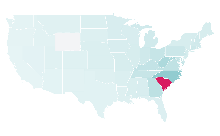 Afinidad por región — Myrtle Beach, South Carolina, Estados Unidos