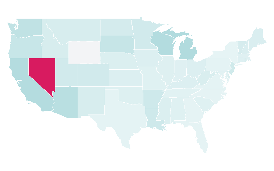 Affinity by region — myVEGAS, United States