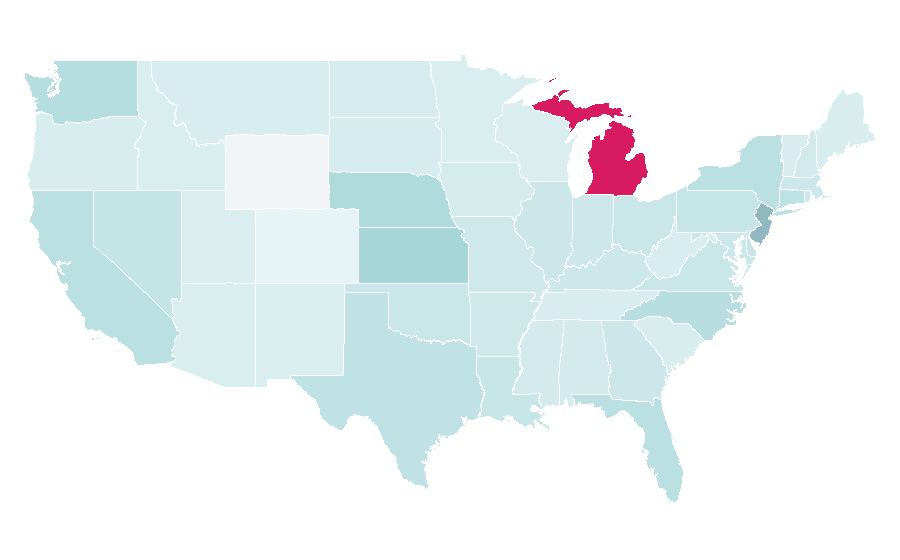 Affinity by region — MyWay (ticketing system), United States