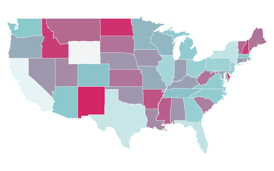 Affinity by region — Nail (fastener), United States