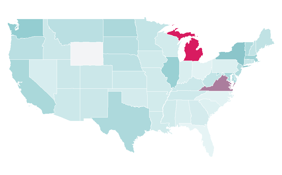 Affinity by region — Najaf, United States