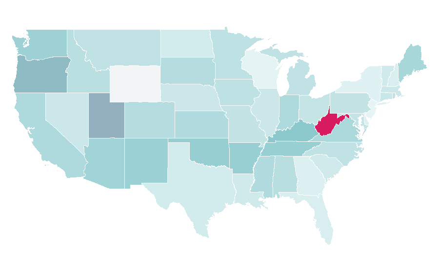 Affinity by region — Naloxone, United States