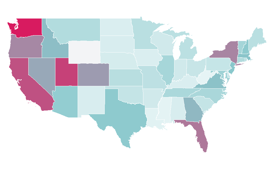 Affinity by region — Namecheap, United States