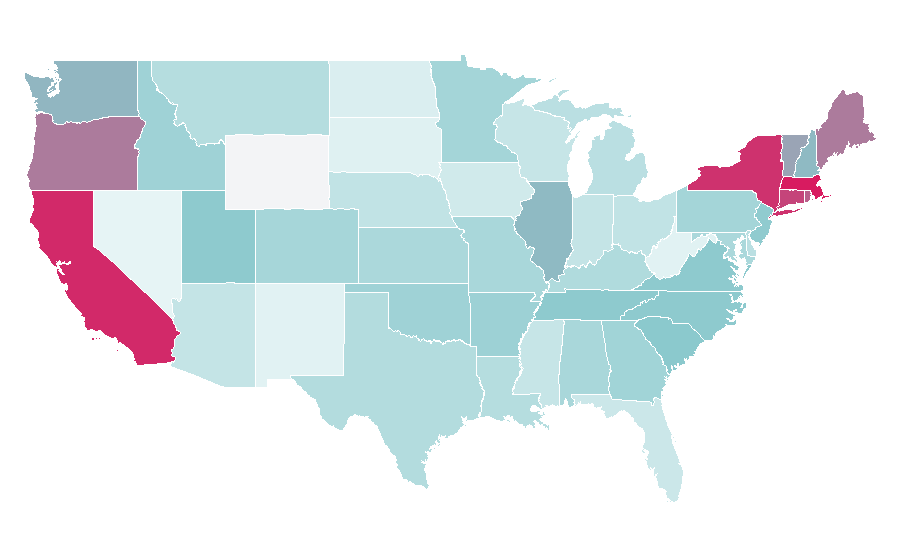Affinity by region — Nancy Meyers, United States