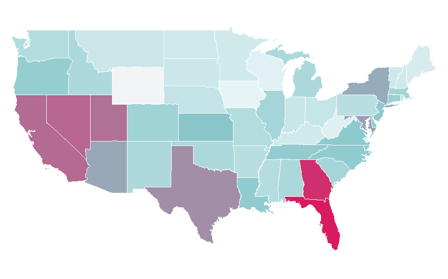 Affinity by region — Napoleon Hill, United States