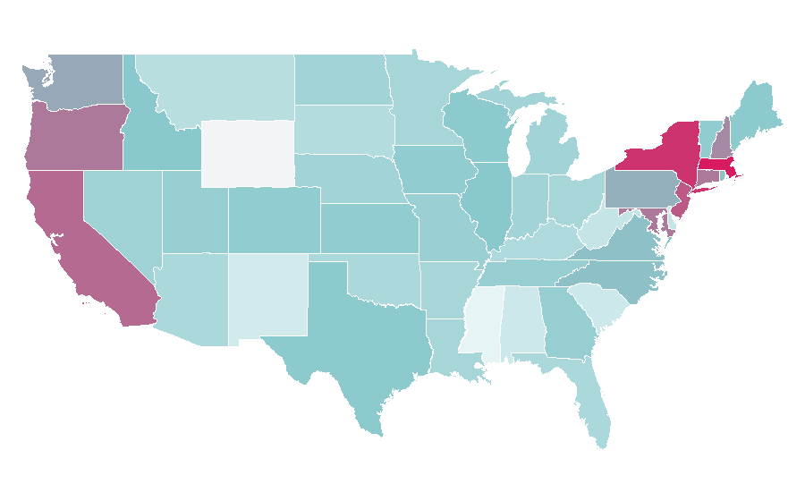Affinity by region — Napster, United States