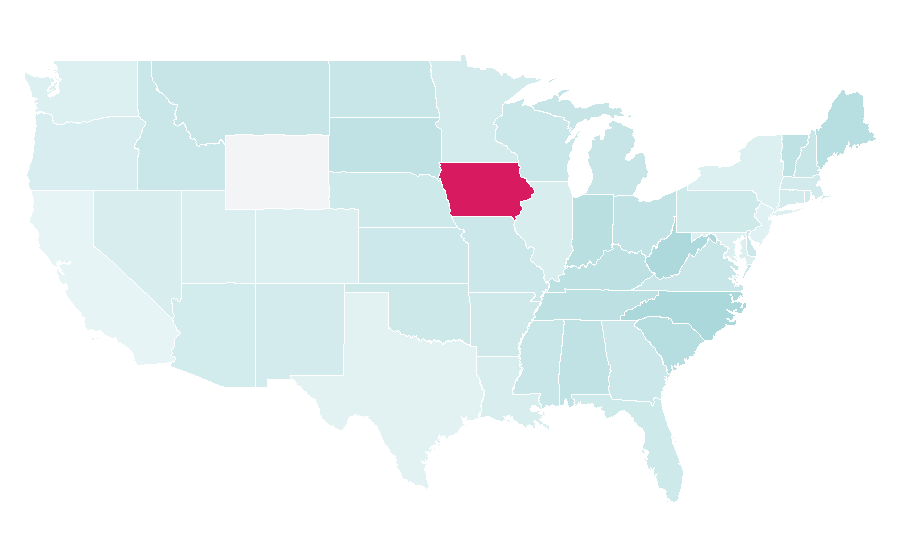 Affinity by region — NASCAR on Fox, United States