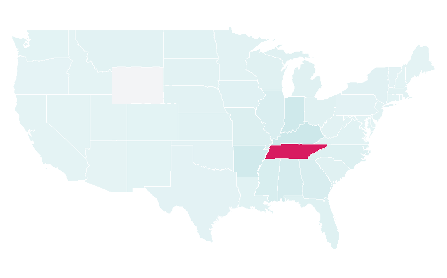 Affinität nach Region — Nashville, Tennessee, USA