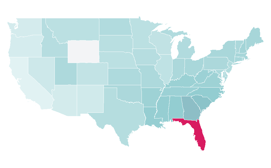Affinité par région — Nassau, Bahamas, États-Unis