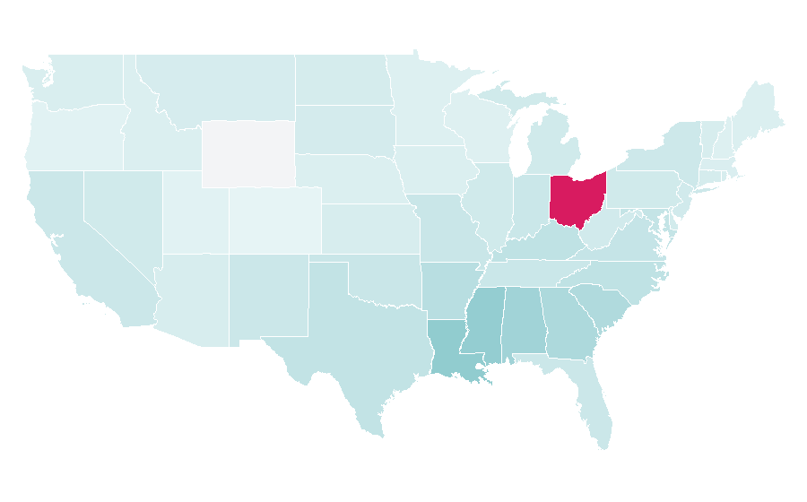 Affinity by region — Nasty, United States