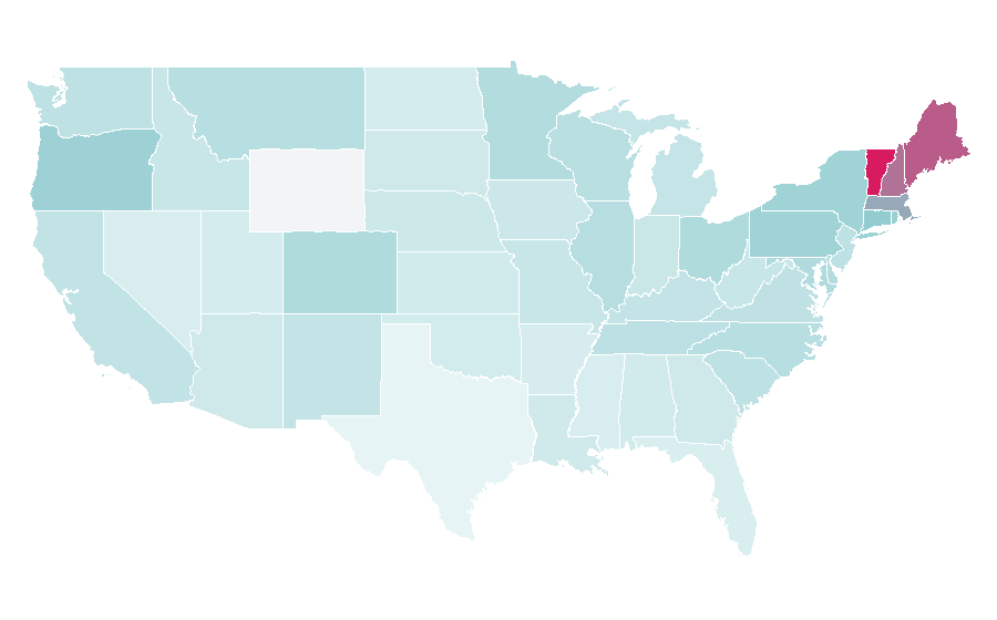 Affinity by region — Natalie Merchant, United States