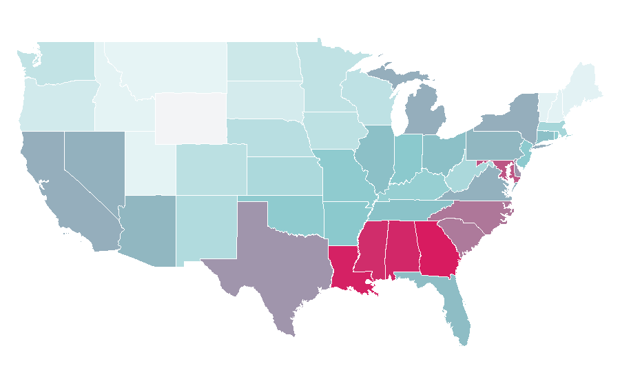 Affinity by region — Natalie Nunn, United States