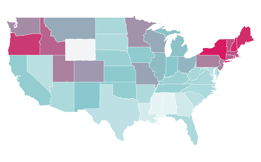 Affinity by region — Nathan Lane, United States