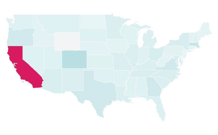 Afinidad por región — Nation, Estados Unidos