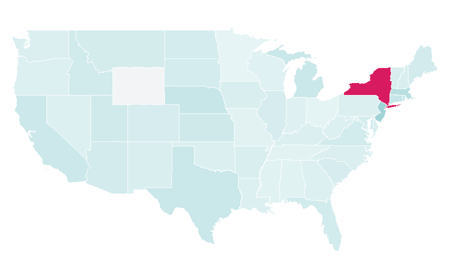 Affinity by region — National Athletic Trainers' Association, United States
