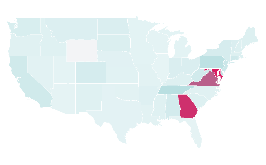 Affinity by region — National Cherry Blossom Festival, United States