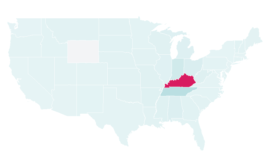 Affinity by region — National Corvette Museum, United States