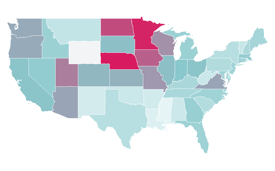 Affinity by region — National Doughnut Day, United States